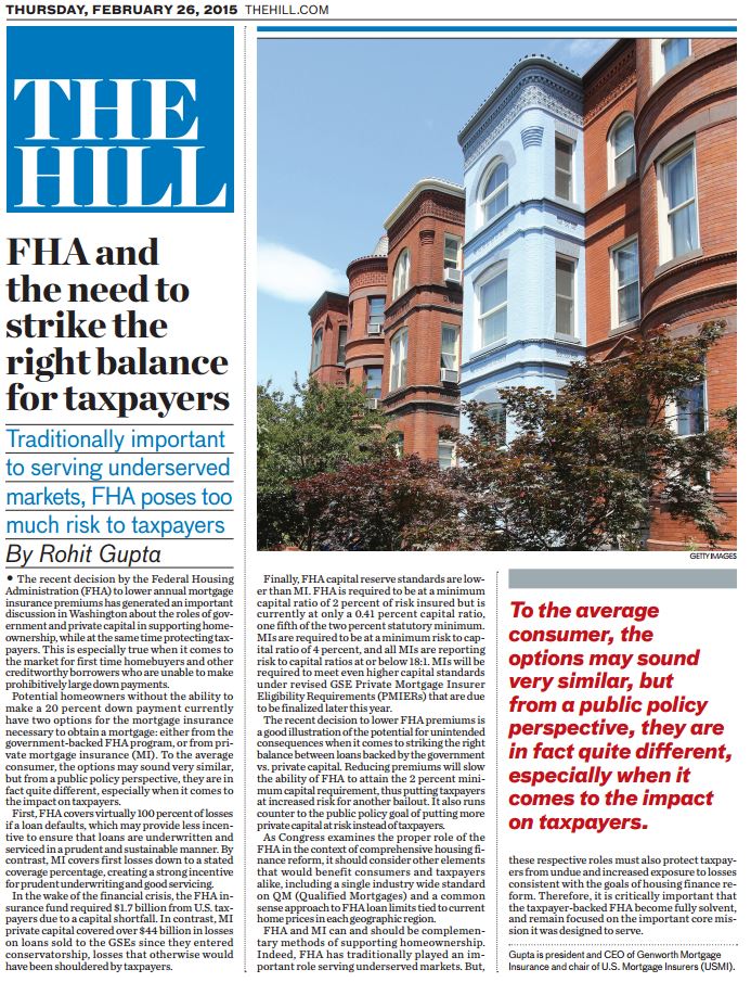 FHA and the need to strike the right balance for taxpayers