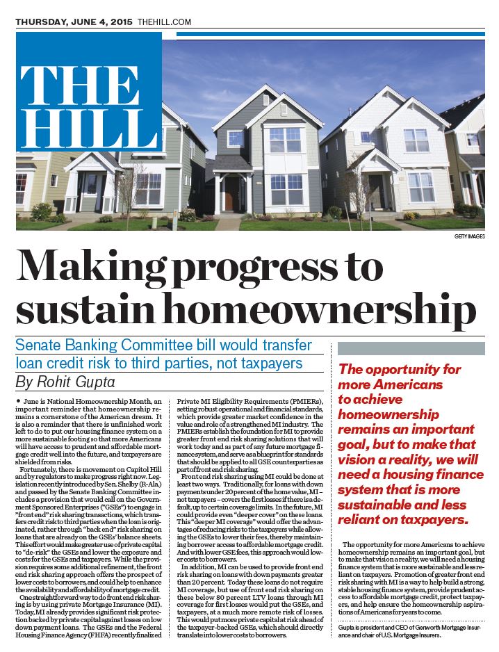 The Hill- Making Progress to Sustain Homeownership